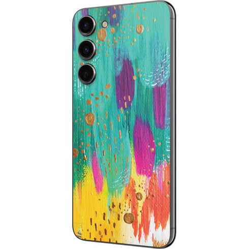 Etta Vee Turquoise Brush Stroke Galaxy S23 Plus Skin