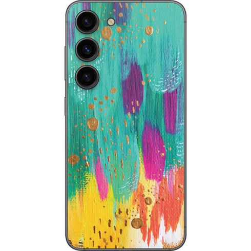 Etta Vee Turquoise Brush Stroke Galaxy S23 Skin