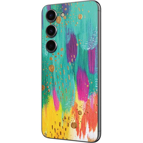 Etta Vee Turquoise Brush Stroke Galaxy S23 Skin