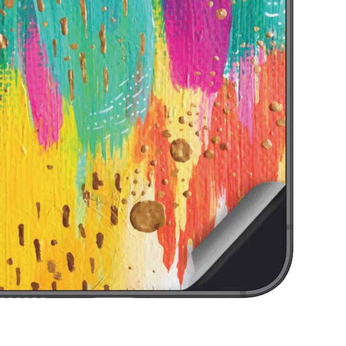 Etta Vee Turquoise Brush Stroke Galaxy S23 Skin