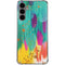 Turquoise Brush Stroke by Etta Vee Galaxy S24 Plus Clear Case