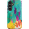 Turquoise Brush Stroke by Etta Vee Galaxy S24 Plus Impact Case