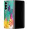 Etta Vee Turquoise Brush Stroke Galaxy Z Fold4 5G Skin