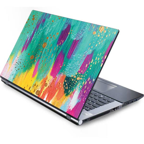 Etta Vee Turquoise Brush Stroke Generic Laptop Skin