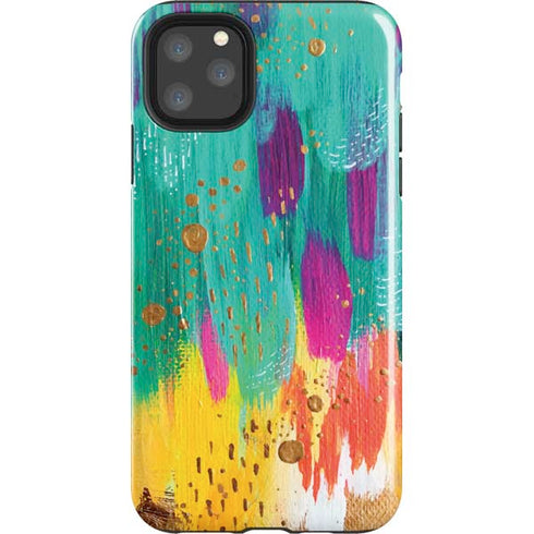 Etta Vee Turquoise Brush Stroke iPhone 11 Pro Max Impact Case