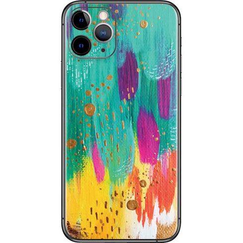 Etta Vee Turquoise Brush Stroke iPhone 11 Pro Skin