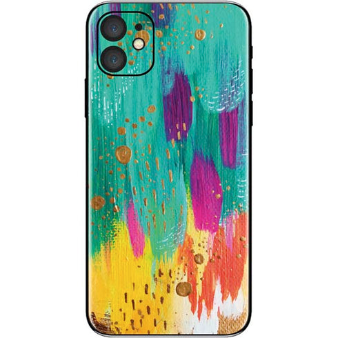 Etta Vee Turquoise Brush Stroke iPhone 11 Skin