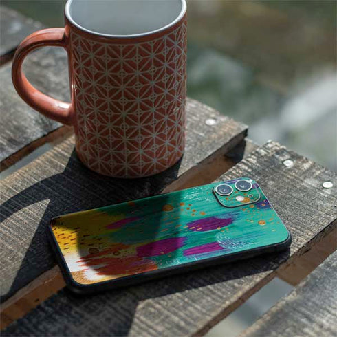 Etta Vee Turquoise Brush Stroke iPhone 11 Skin