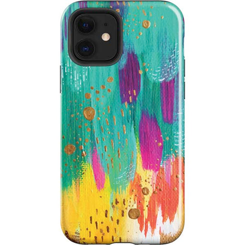 Etta Vee Turquoise Brush Stroke iPhone 12 Impact Case