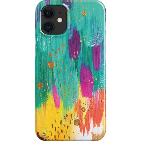 Etta Vee Turquoise Brush Stroke iPhone 12 Mini Lite Case