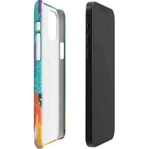 Etta Vee Turquoise Brush Stroke iPhone 12 Mini Lite Case