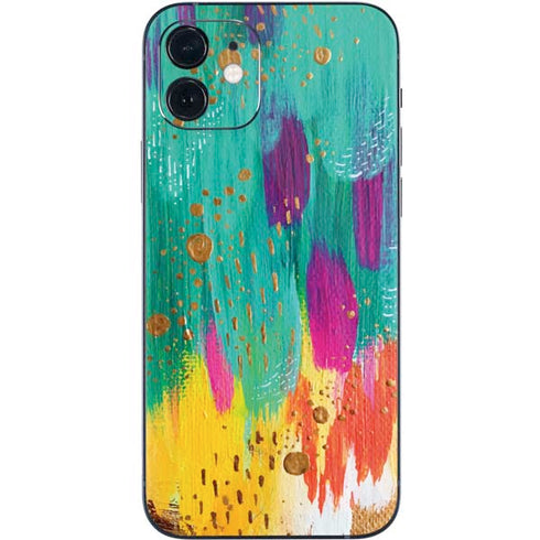 Etta Vee Turquoise Brush Stroke iPhone 12 Mini Skin