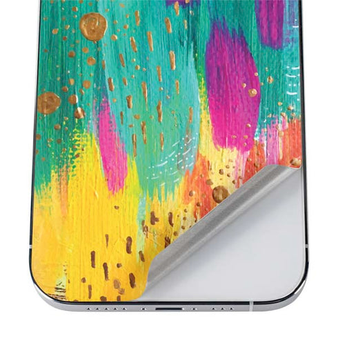 Etta Vee Turquoise Brush Stroke iPhone 12 Pro Skin