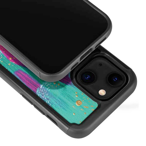 Etta Vee Turquoise Brush Stroke iPhone 13 Cargo Case
