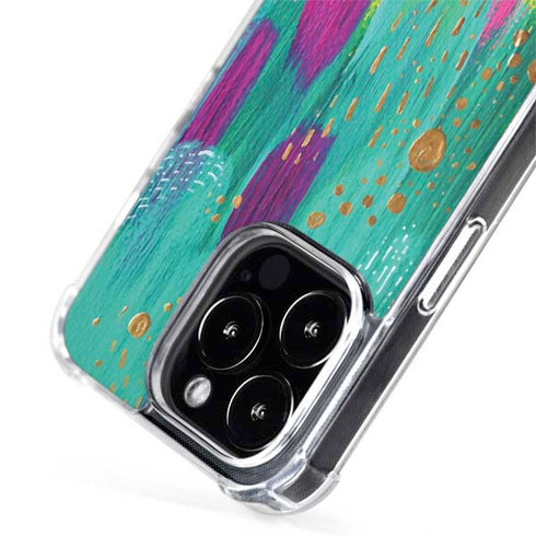 Etta Vee Turquoise Brush Stroke iPhone 13 Pro MagSafe Case
