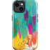 Etta Vee Turquoise Brush Stroke iPhone 14 Plus Impact Case