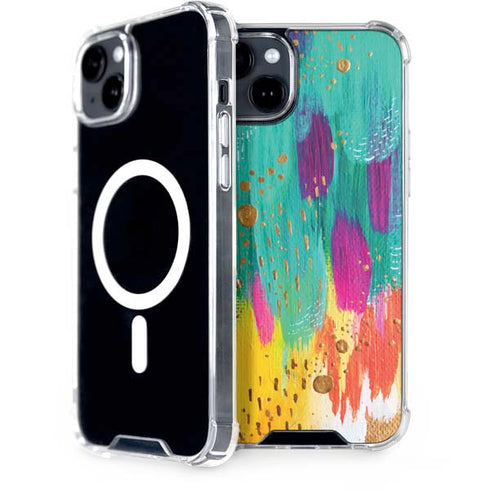 Etta Vee Turquoise Brush Stroke iPhone 14 MagSafe Case