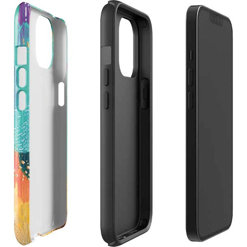 Etta Vee Turquoise Brush Stroke iPhone 14 Impact Case