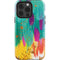 Etta Vee Turquoise Brush Stroke iPhone 14 Pro Impact Case