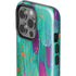 Etta Vee Turquoise Brush Stroke iPhone 14 Pro Impact Case