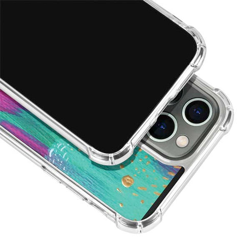 Turquoise Brush Stroke by Etta Vee iPhone 15 Pro Max Clear Case