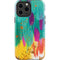 Turquoise Brush Stroke by Etta Vee iPhone 15 Pro Max Impact Case