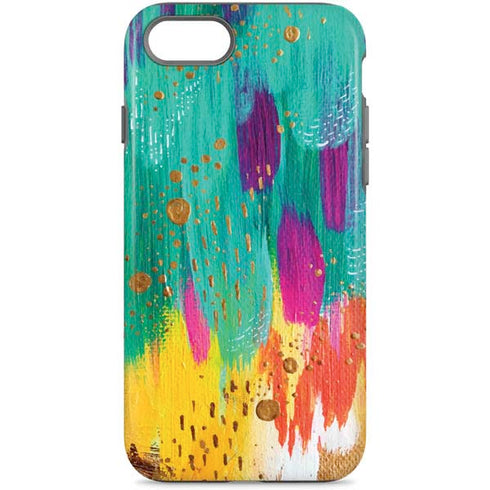 Etta Vee Turquoise Brush Stroke iPhone 7 Pro Case