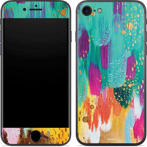 Etta Vee Turquoise Brush Stroke iPhone 8 Skin