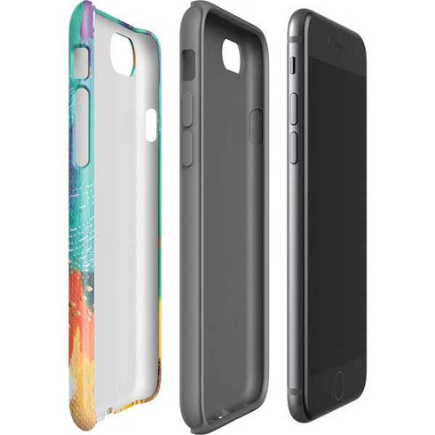 Etta Vee Turquoise Brush Stroke iPhone SE (2nd & 3rd Gen) Pro Case