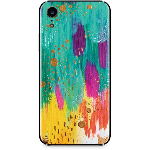 Etta Vee Turquoise Brush Stroke iPhone XR Skin
