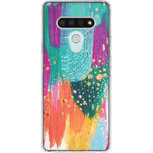 Turquoise Brush Stroke by Etta Vee LG Stylo 6 Clear Case
