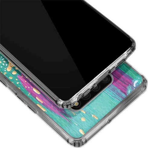 Turquoise Brush Stroke by Etta Vee LG Stylo 6 Clear Case