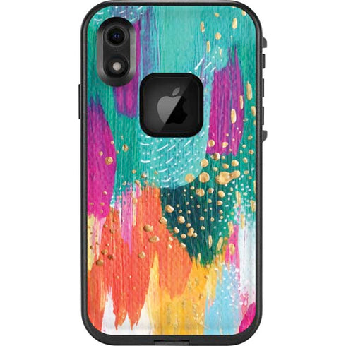 Etta Vee Turquoise Brush Stroke LifeProof Fre iPhone Skin