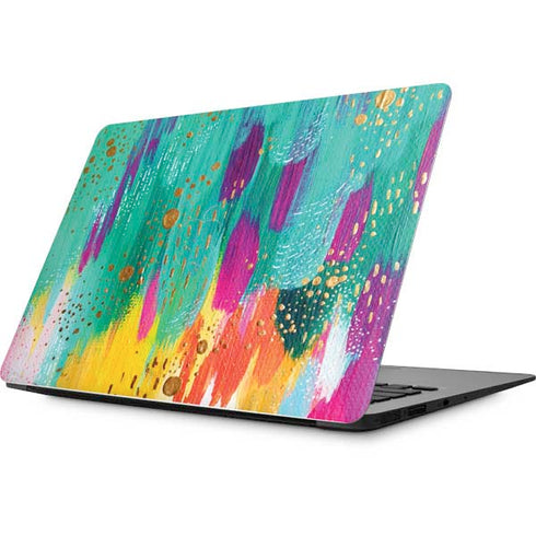 Etta Vee Turquoise Brush Stroke Apple MacBook Skin