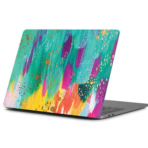 Etta Vee Turquoise Brush Stroke Apple MacBook Pro 13-inch Skin