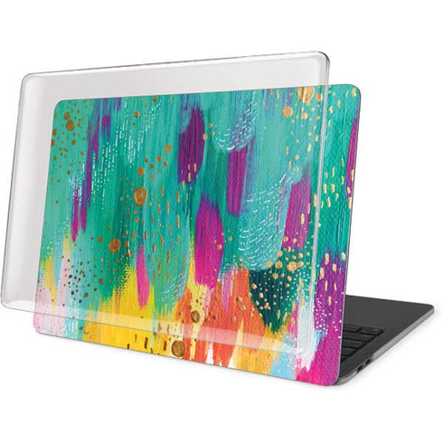 Etta Vee Turquoise Brush Stroke MacBook Pro 15in (2016-19) Case plus Skin