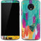 Etta Vee Turquoise Brush Stroke Moto G6 Skin
