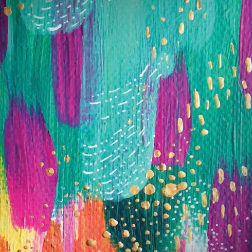 Etta Vee Turquoise Brush Stroke Moto G6 Skin