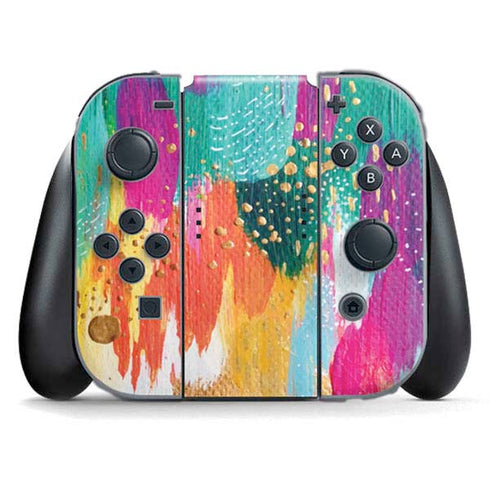 Turquoise Brush Stroke by Etta Vee Nintendo Switch (2017-2021) Joy-Con Controller Skin