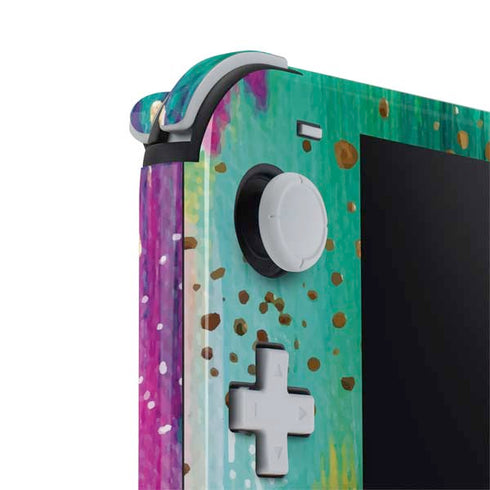 Etta Vee Turquoise Brush Stroke Nintendo Switch Lite Skin