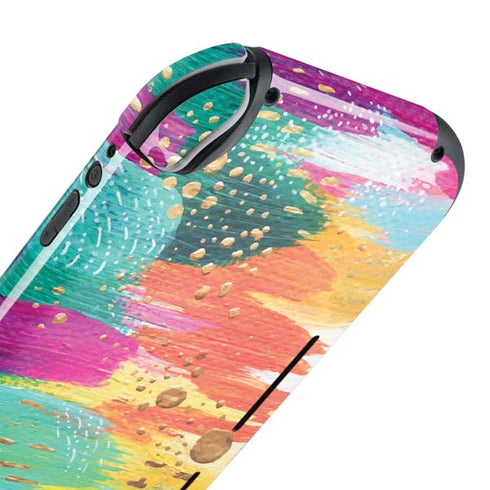 Etta Vee Turquoise Brush Stroke Nintendo Switch Lite Skin
