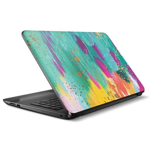 Etta Vee Turquoise Brush Stroke HP Notebook Skin