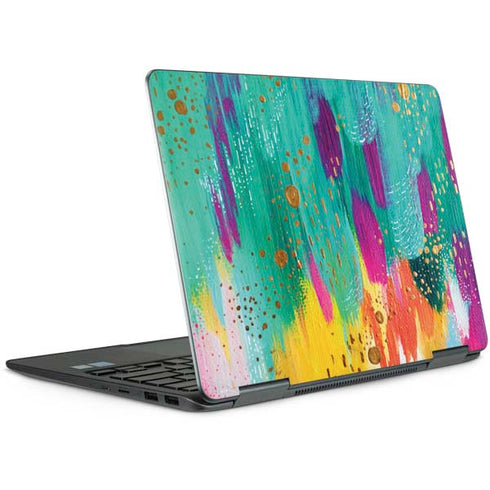 Etta Vee Turquoise Brush Stroke Notebook 9 Pro 13in (2017) Skin