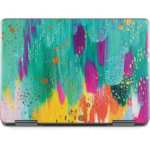Etta Vee Turquoise Brush Stroke Notebook 9 Pro 13in (2017) Skin