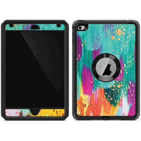 Etta Vee Turquoise Brush Stroke Otterbox Defender iPad Skin