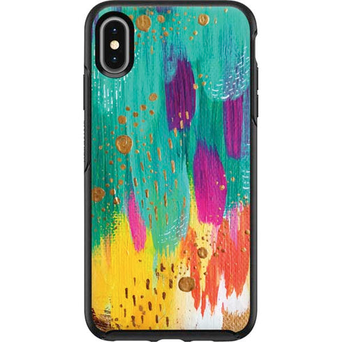 Etta Vee Turquoise Brush Stroke Otterbox Symmetry iPhone Skin