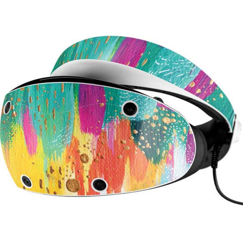 Etta Vee Turquoise Brush Stroke PlayStation VR2 Skin