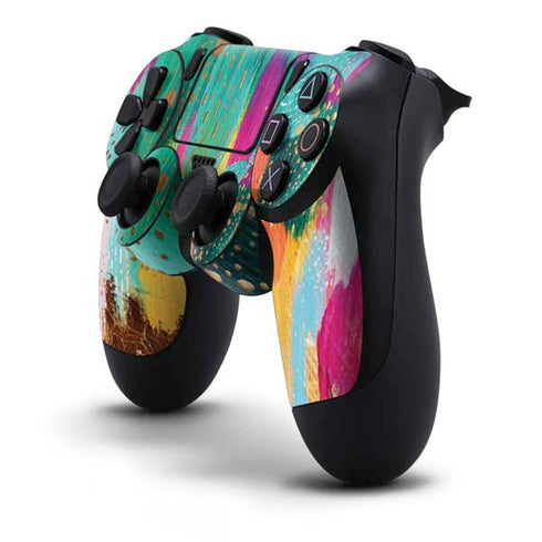 Etta Vee Turquoise Brush Stroke PS4 Controller Skin