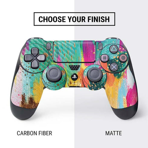 Etta Vee Turquoise Brush Stroke PS4 Controller Skin