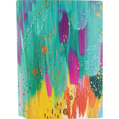 Etta Vee Turquoise Brush Stroke PS5 Console Skin